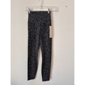 Lululemon Align HR Pant 25 Moonlit Flora Multi Grey Black Leggings Size 2
